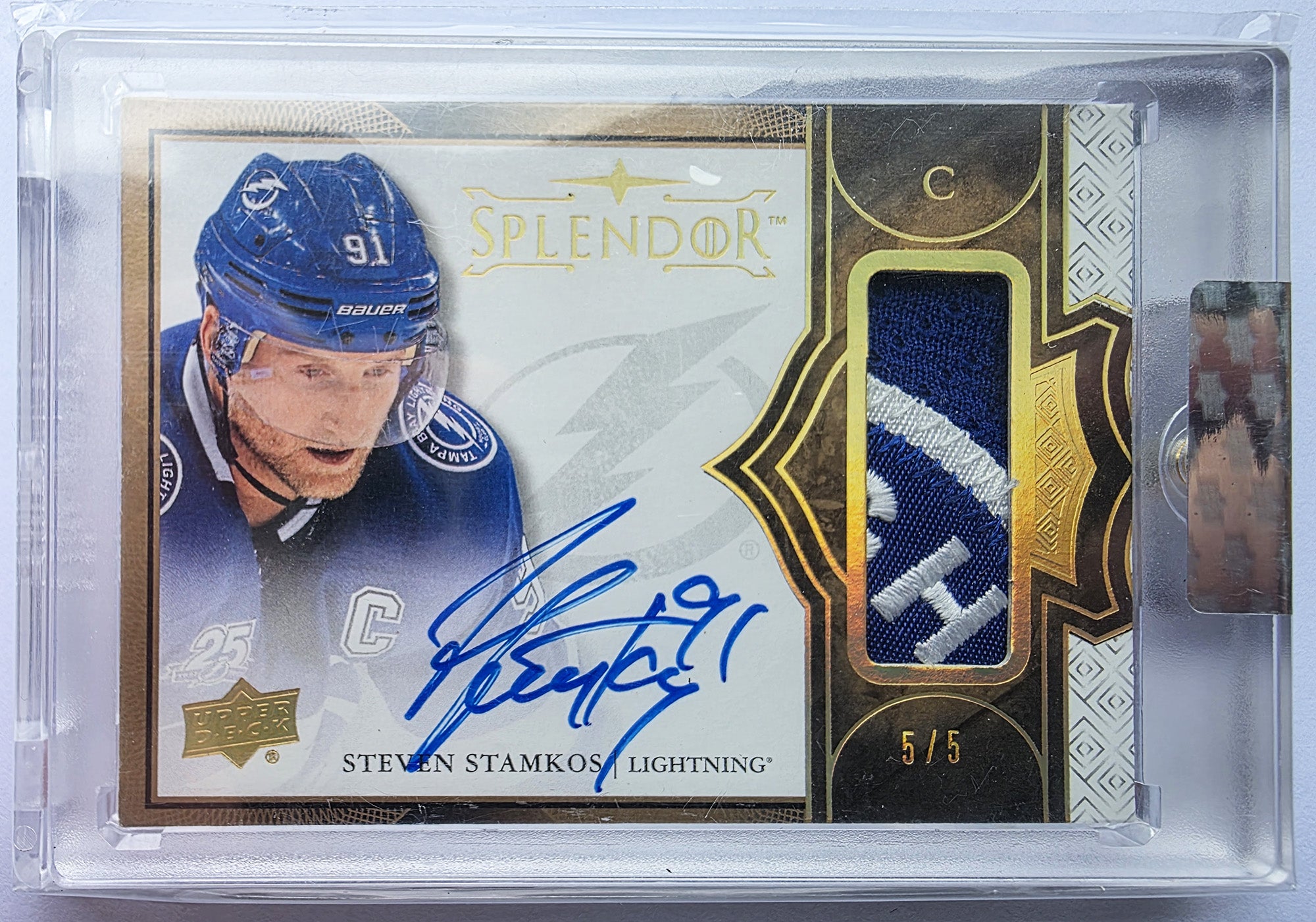 Steven Stamkos 2017-18 Upper Deck Splendor Gold Patch Auto /5 – 5/5