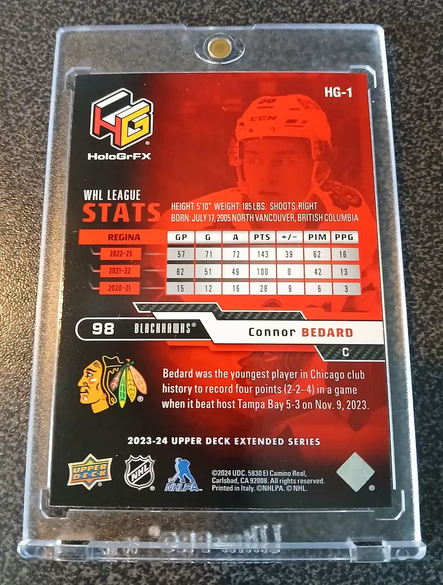 Connor Bedard – 2023-24 Upper Deck HoloGrFX #HG-1