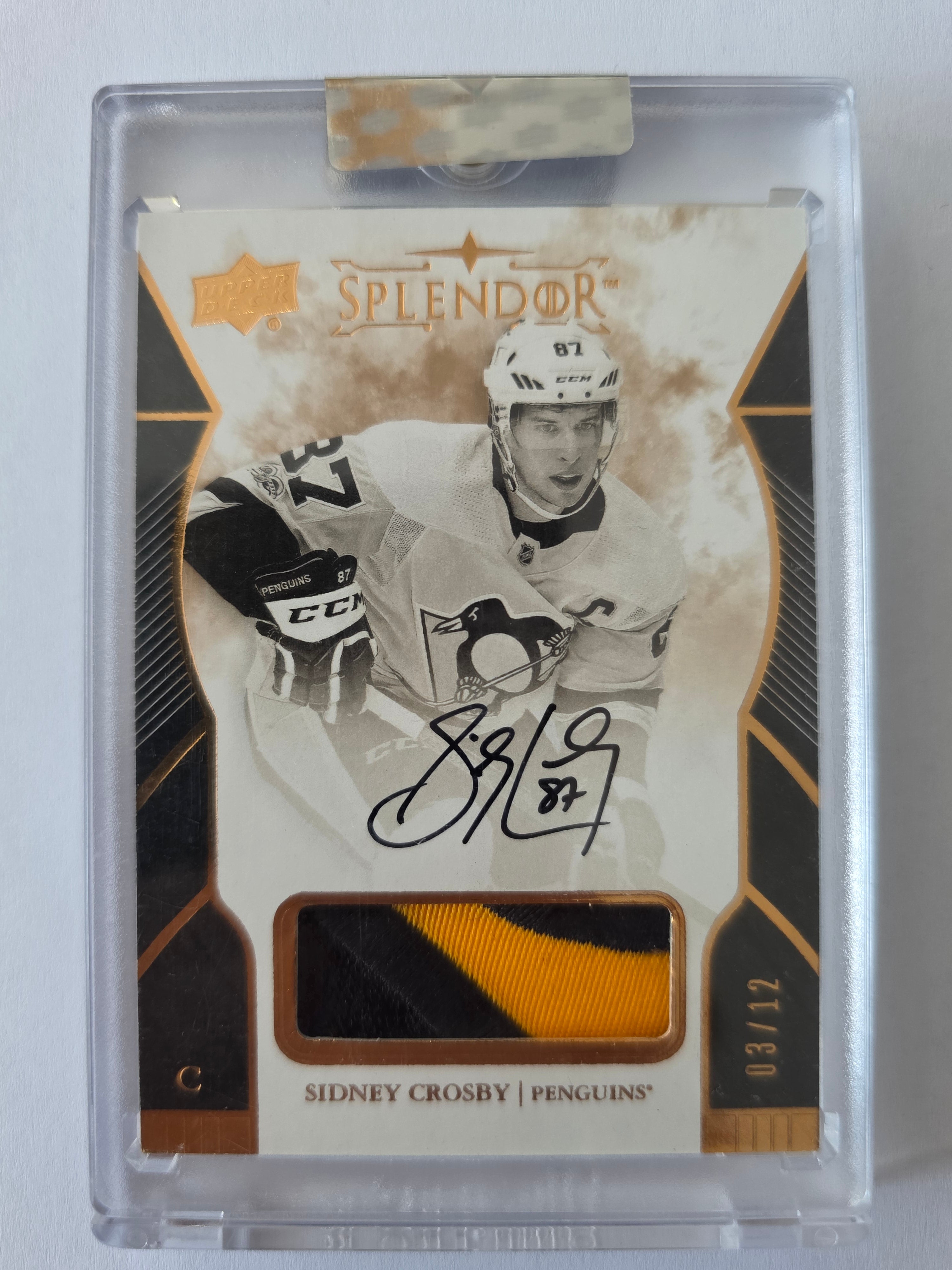 Sidney Crosby – 2017-18 Upper Deck Splendor Black & White Copper Patch Auto