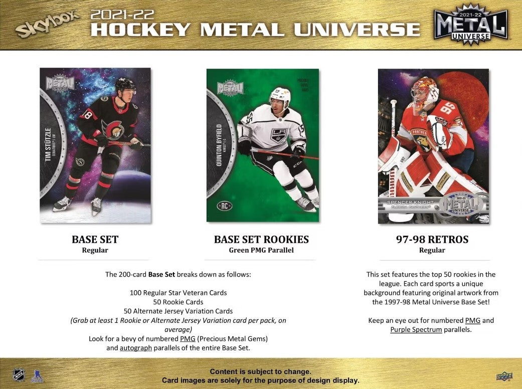 2021-22 Upper Deck Skybox Metal Universe Hockey Hobby Box