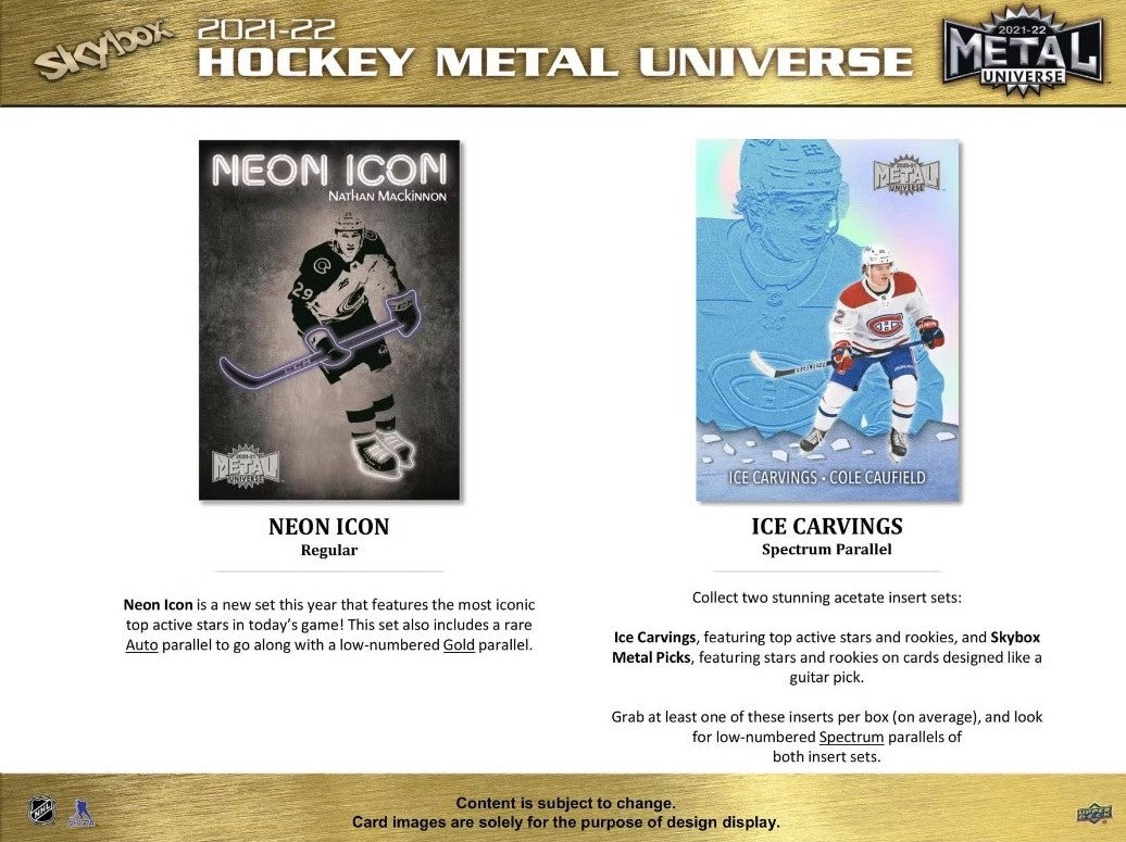 2021-22 Upper Deck Skybox Metal Universe Hockey Hobby Box