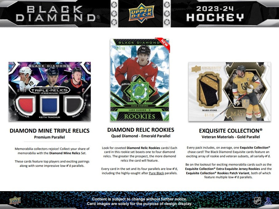 2023-24 Upper Deck Black Diamond Hockey Hobby Box
