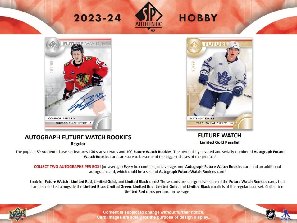 2023-24 Upper Deck SP Authentic Hockey Hobby Box