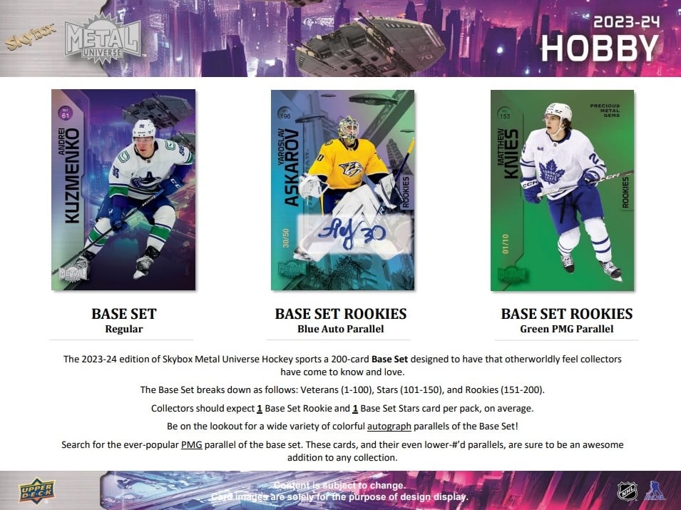 2023-24 Upper Deck Skybox Metal Universe Hockey Hobby Box