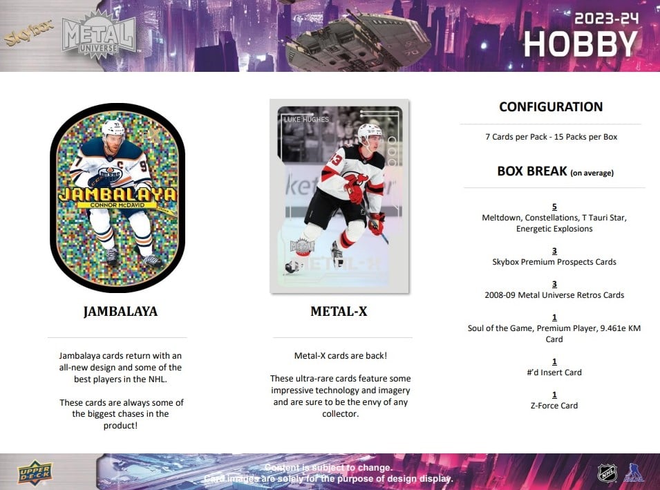 2023-24 Upper Deck Skybox Metal Universe Hockey Hobby Box