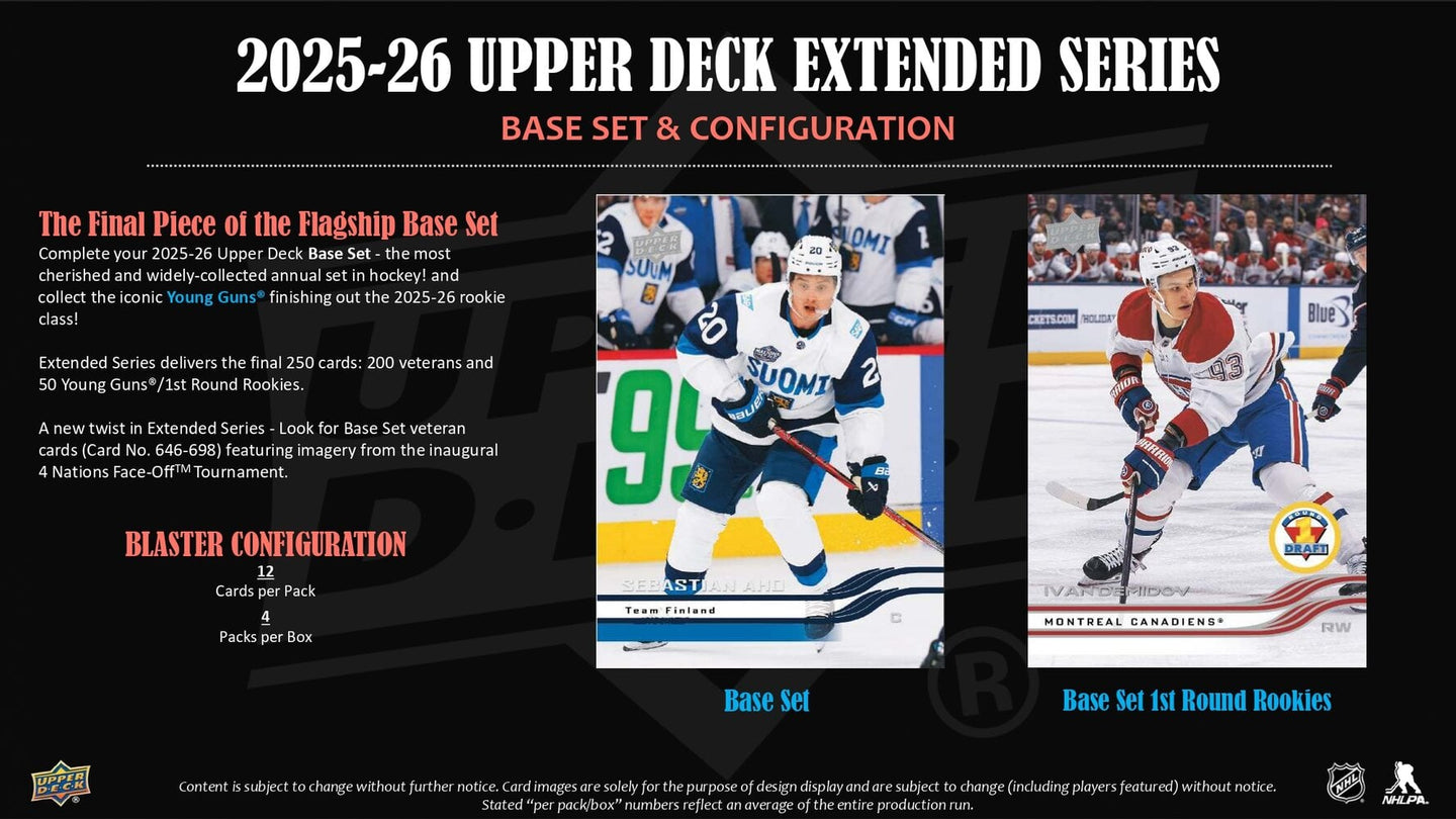 2025-26 Upper Deck Extended Series Hockey Blaster Box