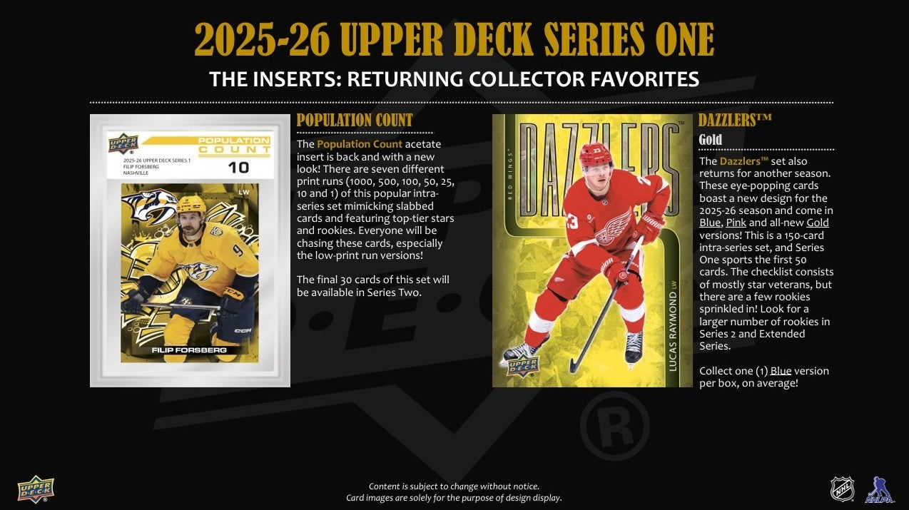 2025-26 Upper Deck Series 1 Hockey Hobby Box