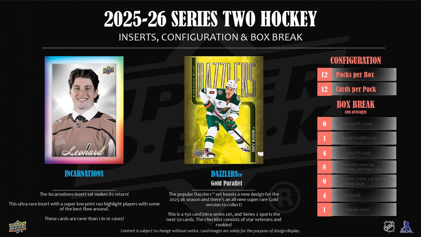 2025-26 Upper Deck Series 2 Hockey Hobby Box