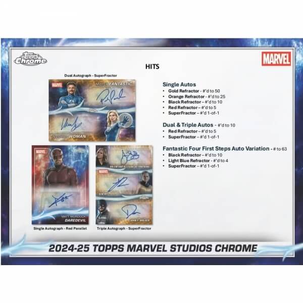 2025 Topps Chrome Marvel Studios - Hobby Box