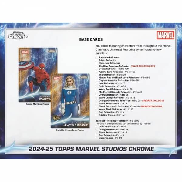 2025 Topps Chrome Marvel Studios - Hobby Box
