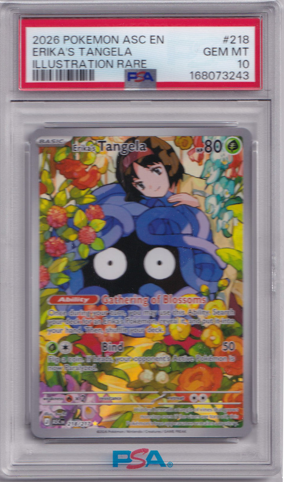 Erika’s Tangela #218/217 – Illustration Rare – PSA 10 GEM MINT