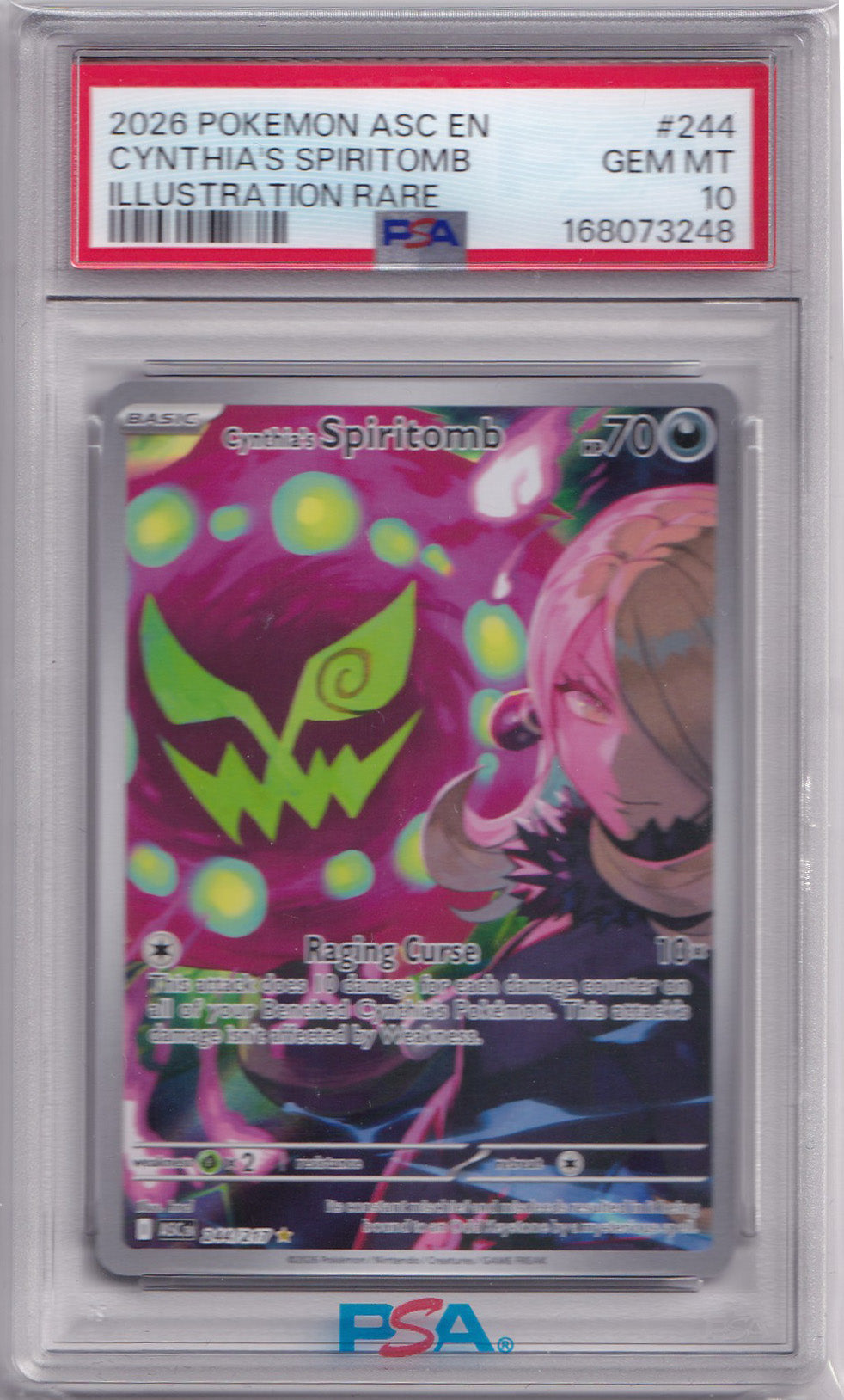 Cynthia’s Spiritomb #244 – Illustration Rare – PSA 10 GEM MINT