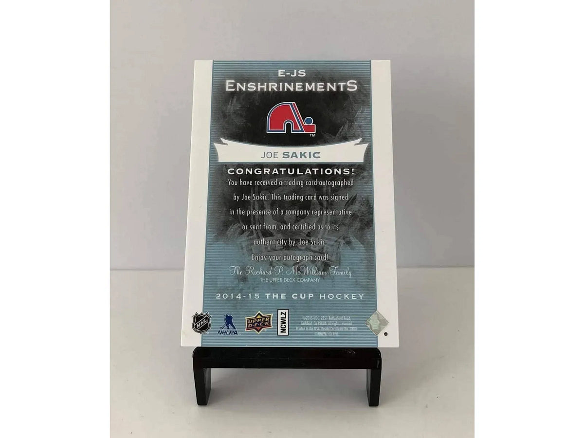 Joe Sakic 2014-15 Upper Deck The Cup Enshrinements Auto #E-JS 35/50