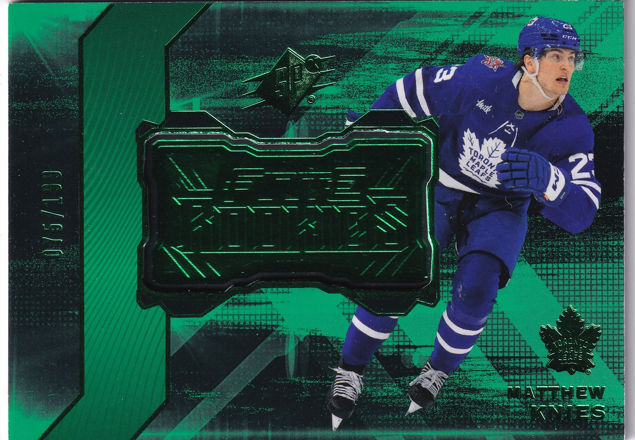 Matthew Knies 2023-24 SPx Finite Rookies Green /199 #F-3 – 075/199