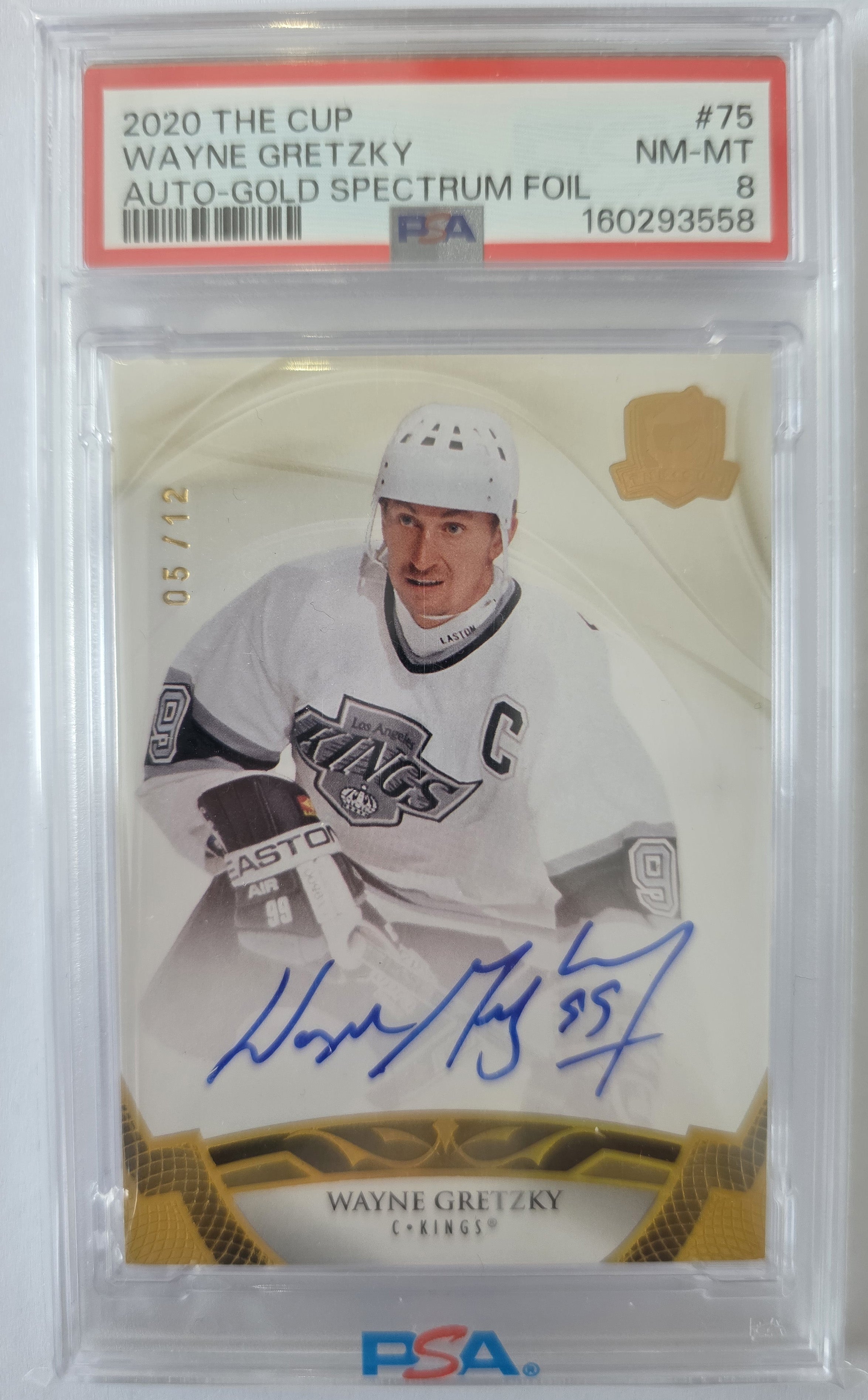 Wayne Gretzky – 2020-21 Upper Deck The Cup Gold Spectrum Foil Auto