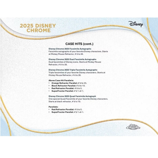 2025 Topps Walt Disney Chrome Hobby Box