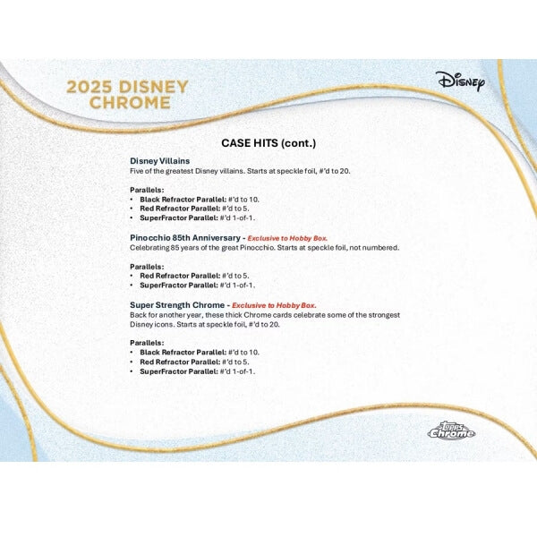 2025 Topps Walt Disney Chrome Hobby Box