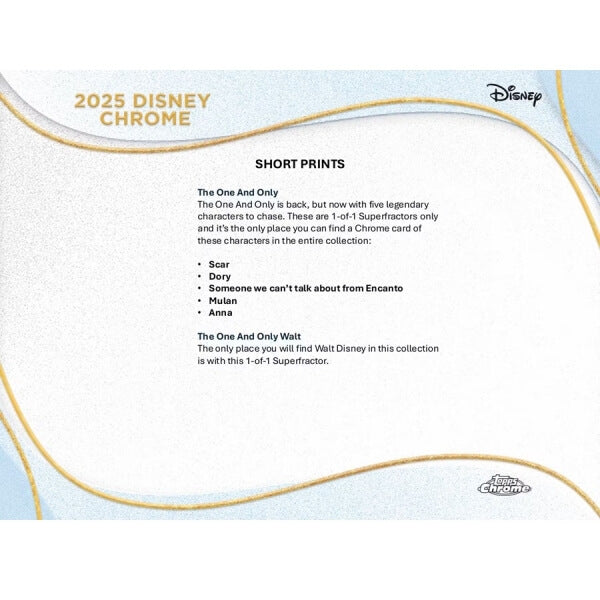 2025 Topps Walt Disney Chrome Mega Box