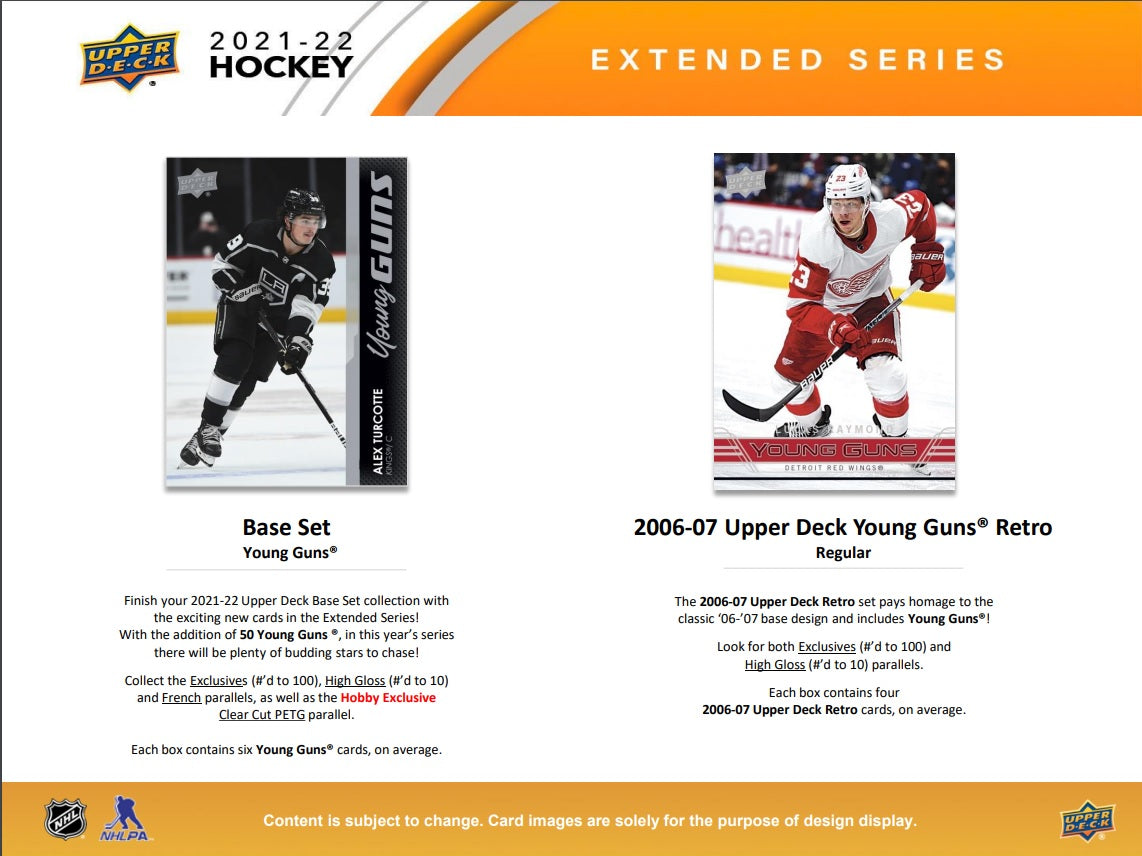 2020-21 Upper Deck Extended Series Hockey Hobby Box