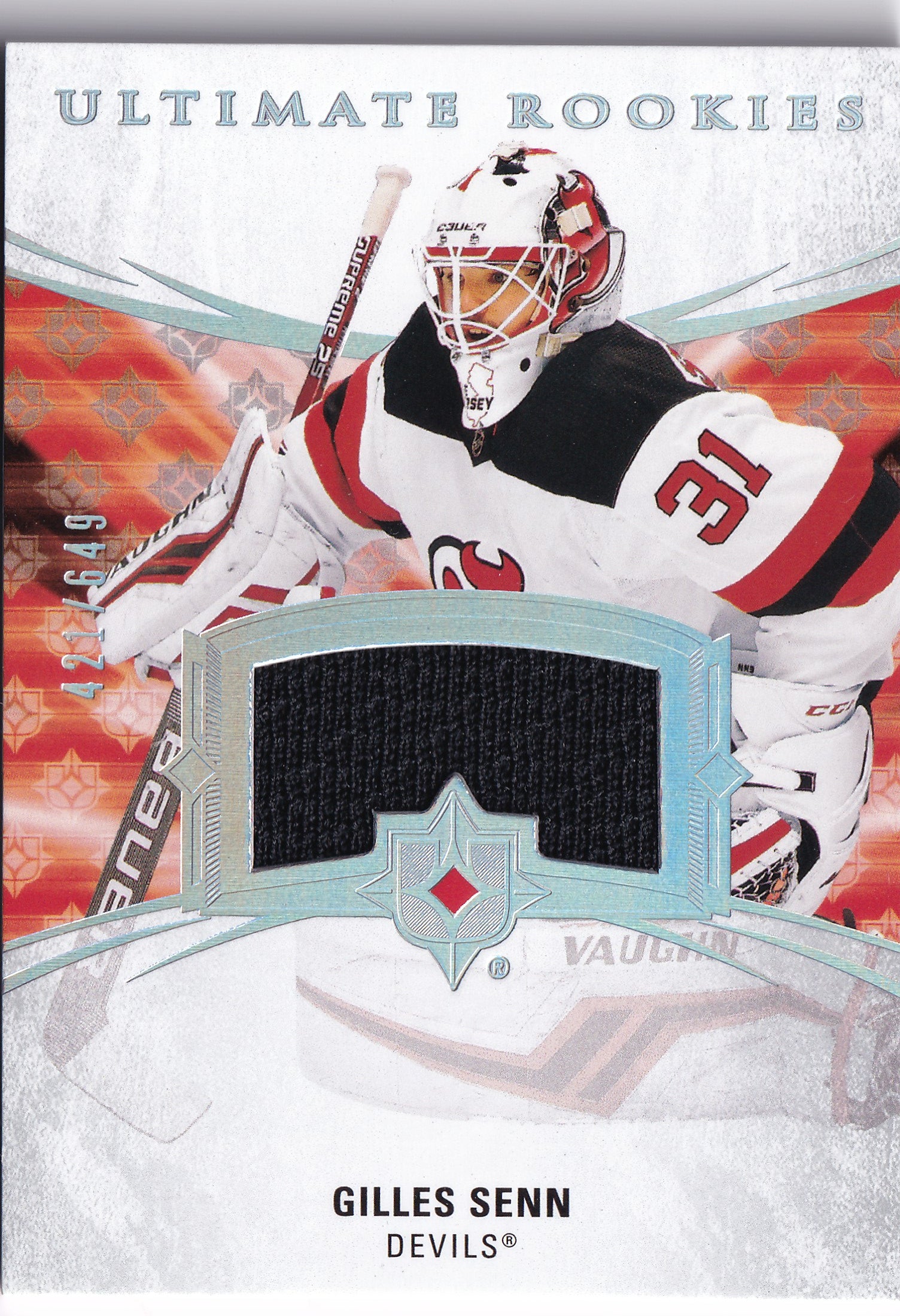 Gilles Senn 2020-21 Upper Deck Ultimate Collection Ultimate Rookies Jersey #116 /649 RC