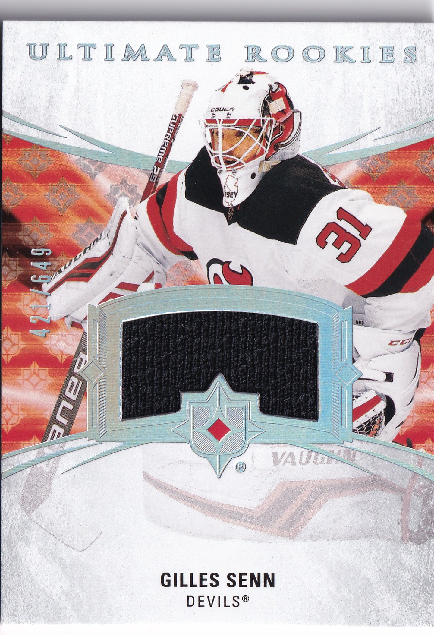 Gilles Senn 2020-21 Upper Deck Ultimate Collection Ultimate Rookies Jersey #116 /649 RC