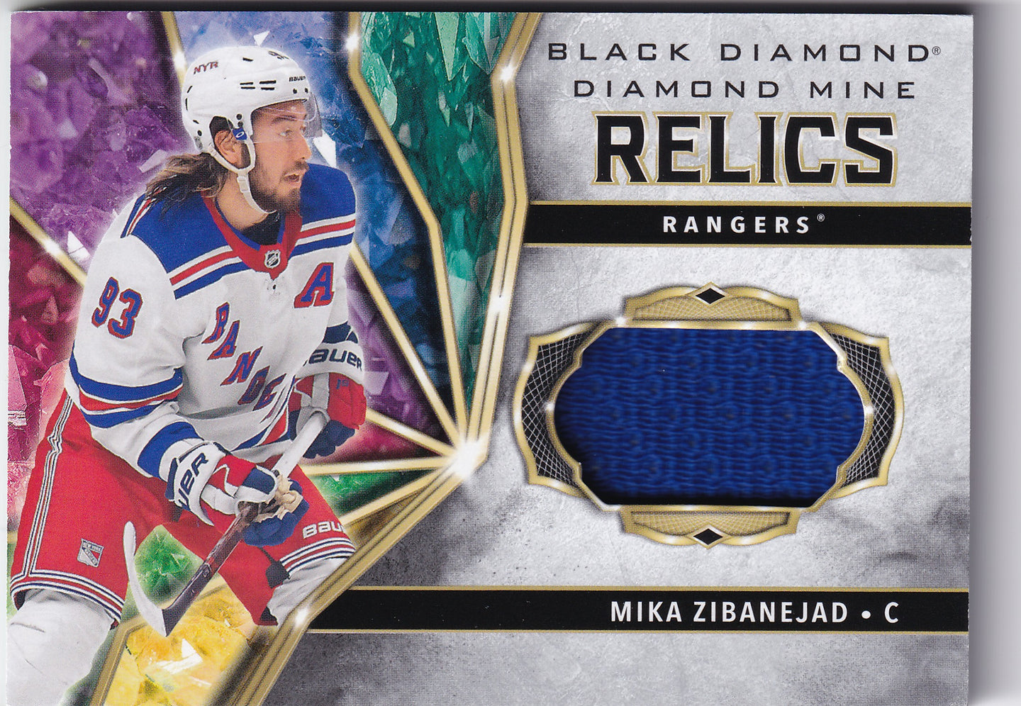 Mika Zibanejad 2020-21 Upper Deck Black Diamond Diamond Mine Relics #DMR-MZ