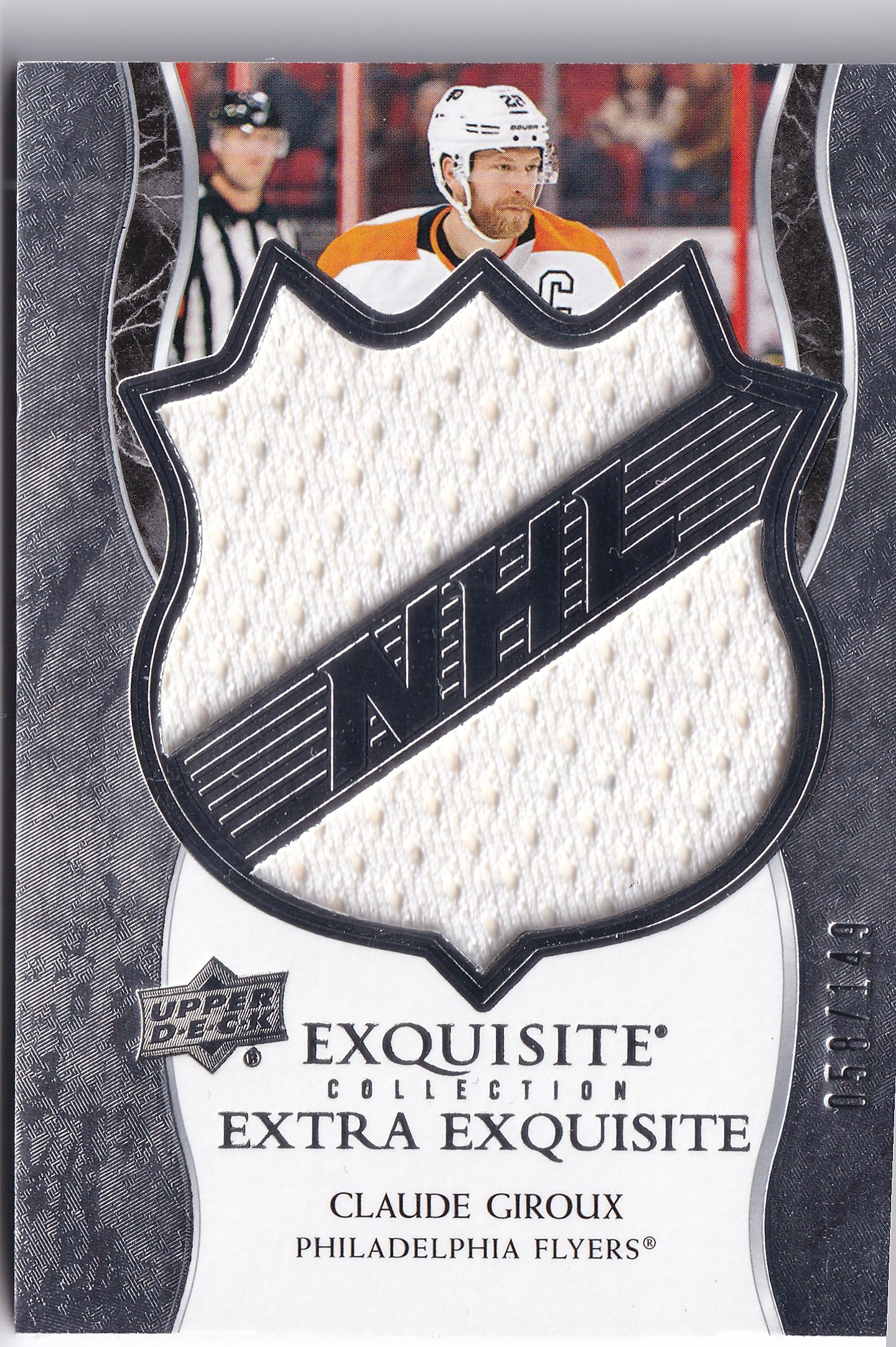 Claude Giroux 2020-21 Upper Deck Black Diamond Extra Exquisite Jersey #ECE-CG /149