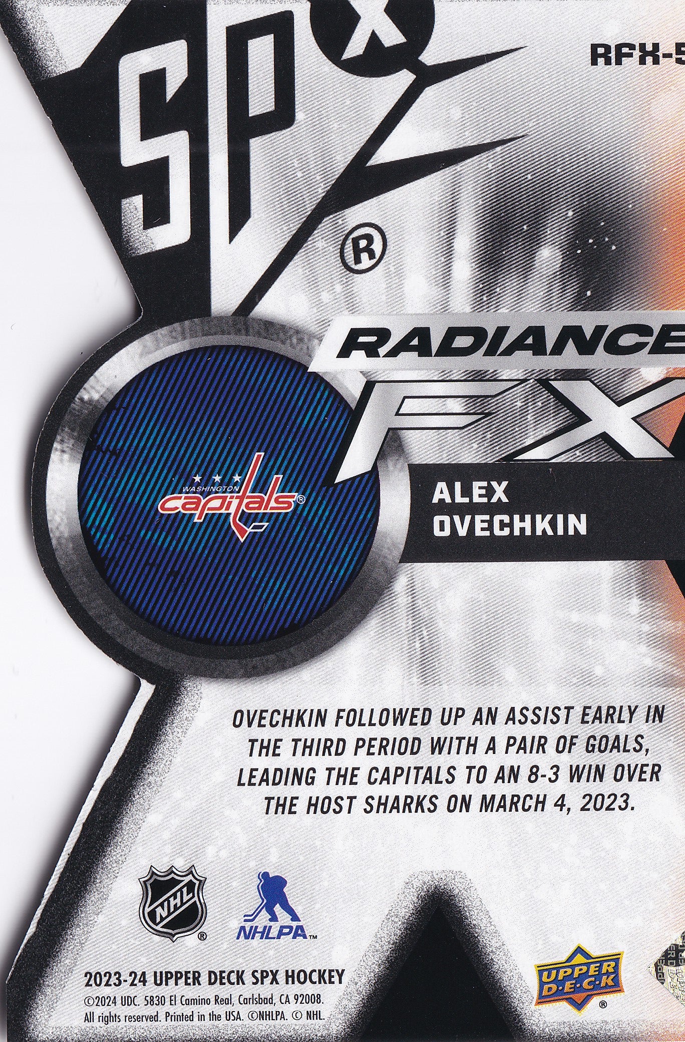 Alex Ovechkin – 2023–24 SPx Radiance F/X #RFX-51 /949