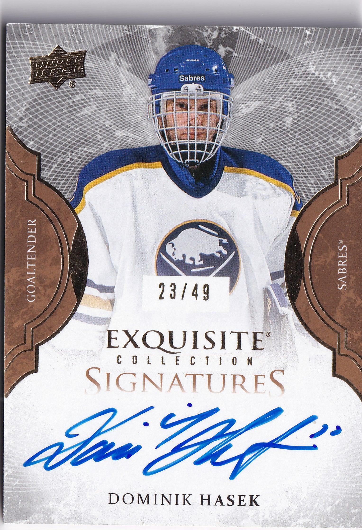 Dominik Hašek 2016-17 Exquisite Collection Signatures Auto /49 #ES-DH – 23/49