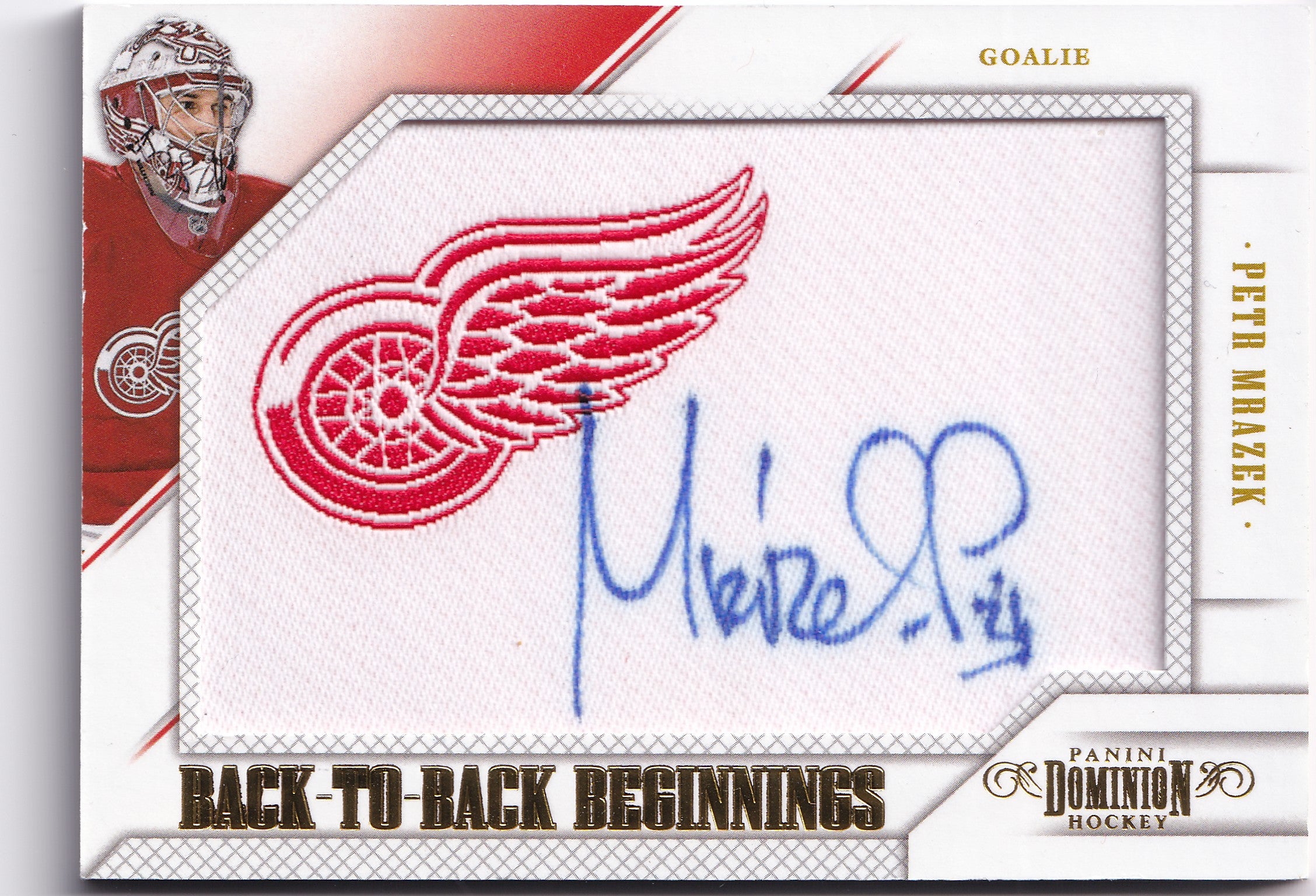 Petr Mrázek / Jack Campbell – 2013–14 Panini Dominion Back to Back Beginnings Dual Auto 130/149