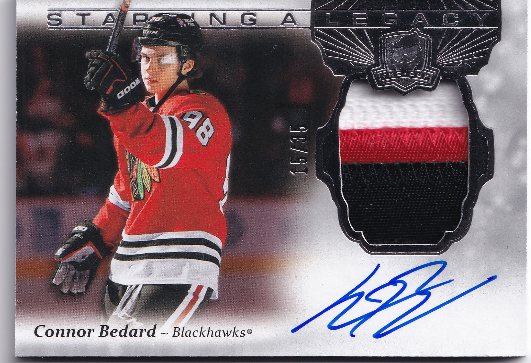 Connor Bedard 2024–25 The Cup Starting a Legacy Patch Auto /35 #SLG-CB – 15/35