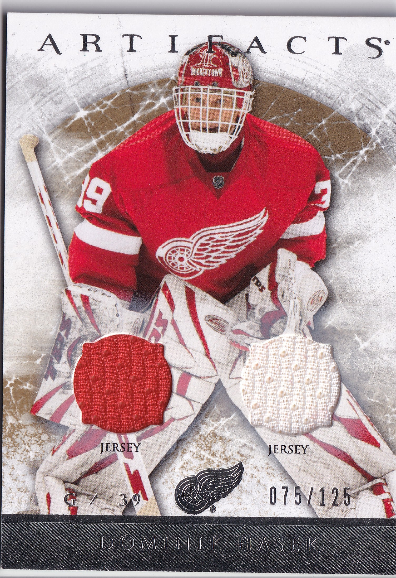 Dominik Hašek 2012–13 Upper Deck Artifacts Silver Dual Jersey /125 #106 – 075/125
