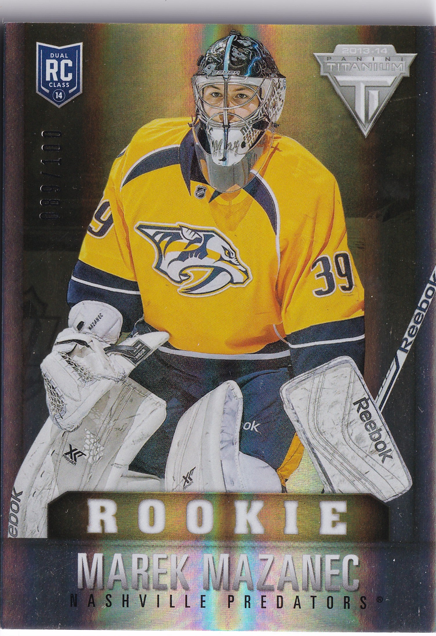 Marek Mazanec 2013–14 Panini Titanium Draft Position Rookie /100 #273 – 089/100