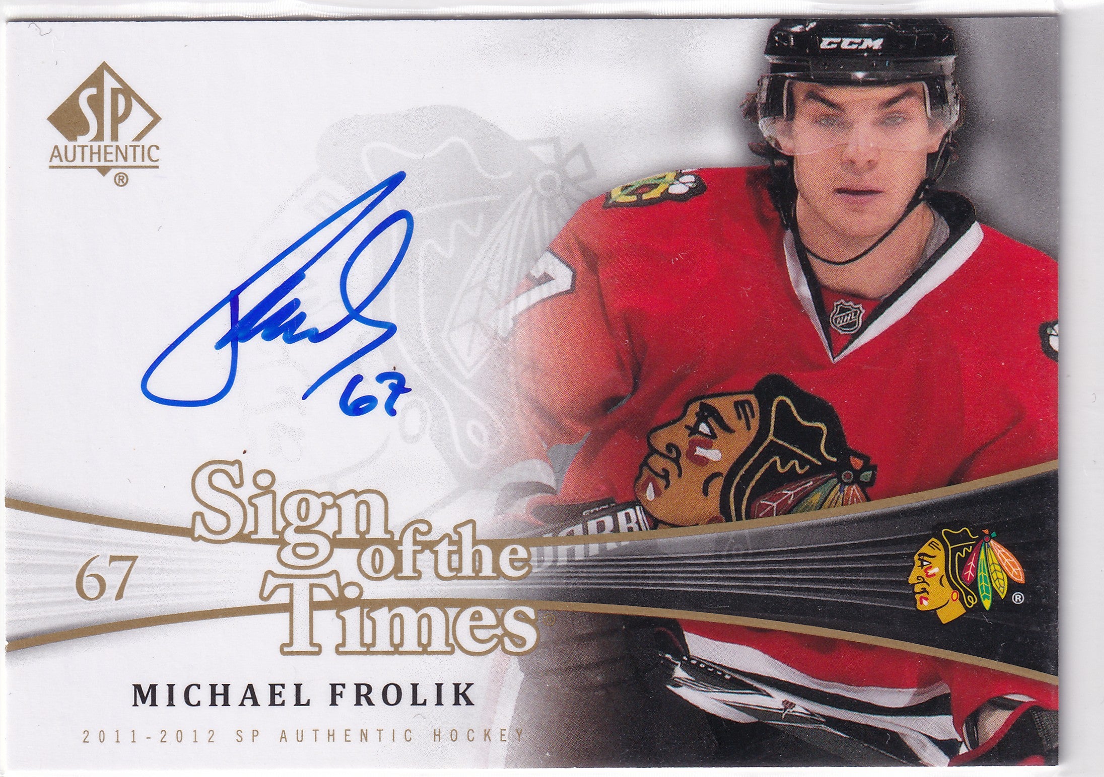 Michael Frolík 2011–12 SP Authentic Sign of the Times Auto #SOT-MF