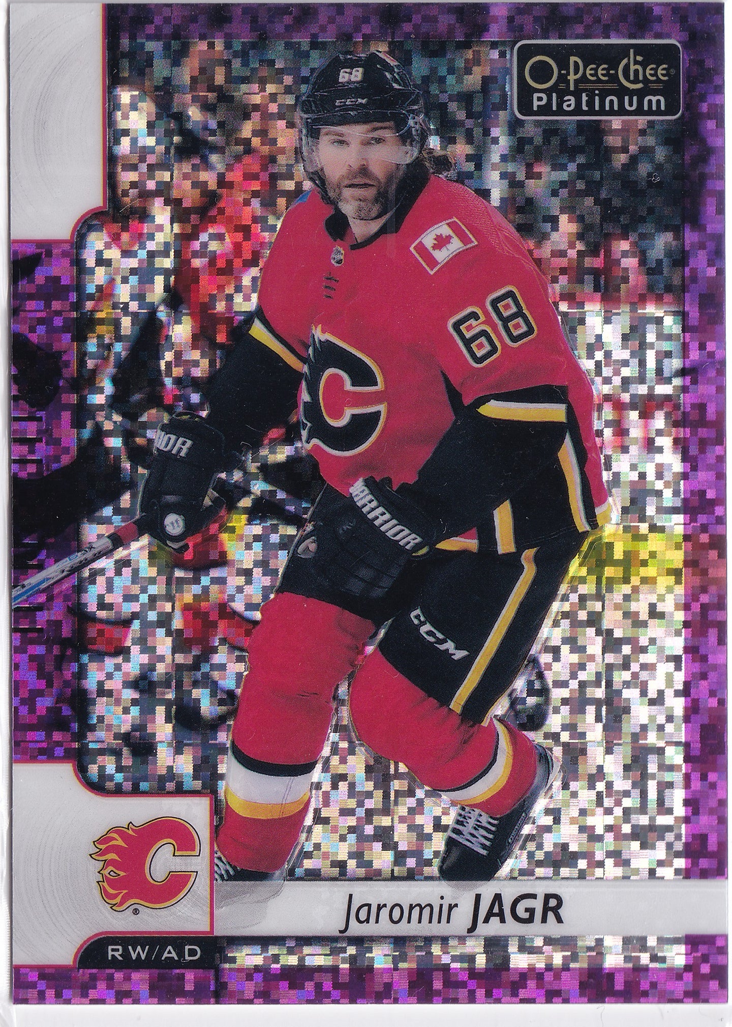 Jaromír Jágr 2017–18 O-Pee-Chee Platinum Violet Pixels #120