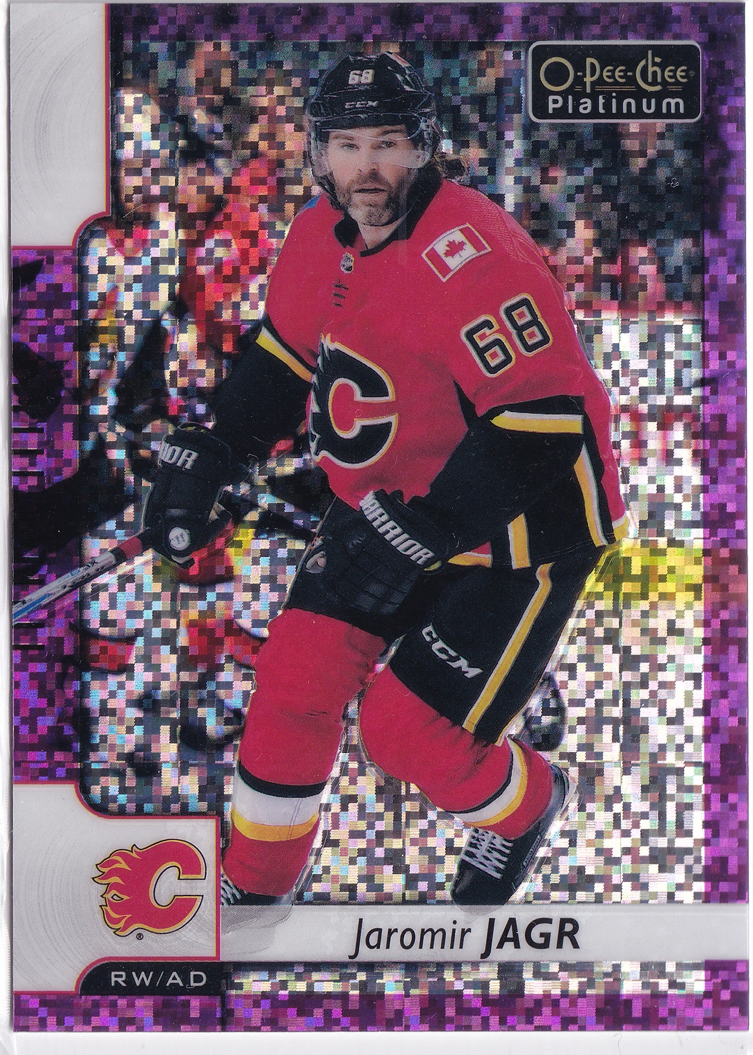 Jaromír Jágr 2017–18 O-Pee-Chee Platinum Violet Pixels #120