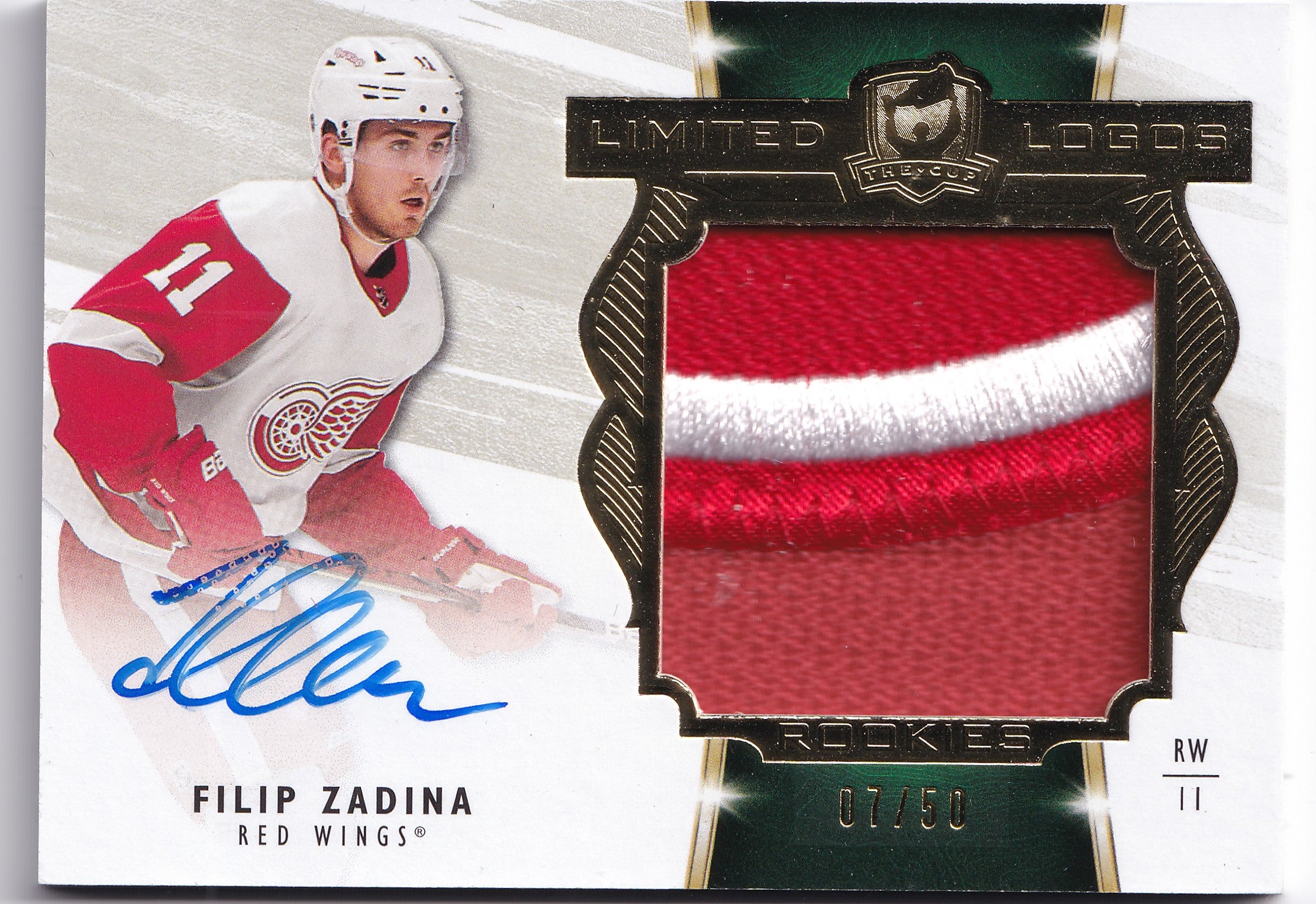 2019–20 The Cup Limited Logos Rookies Filip Zadina Patch Auto /50 #LL-FZ