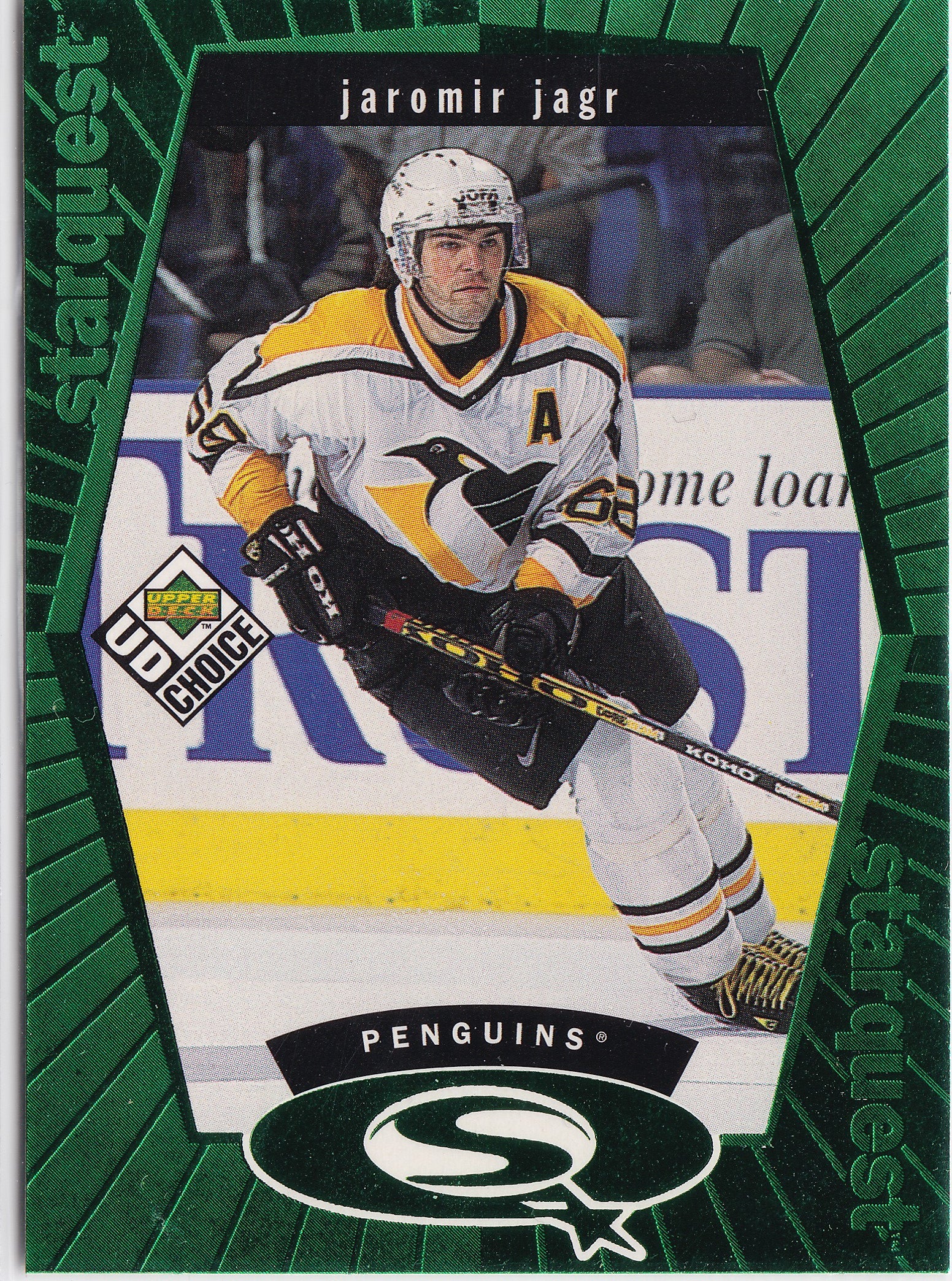 Jaromír Jágr 1998–99 UD Choice StarQuest Green #SQ16