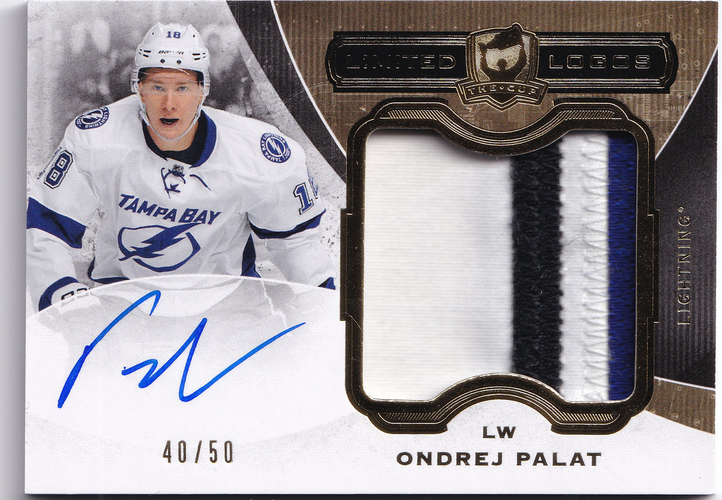 Ondřej Palát 2014–15 The Cup Limited Logos Patch Auto /50 #LL-OP