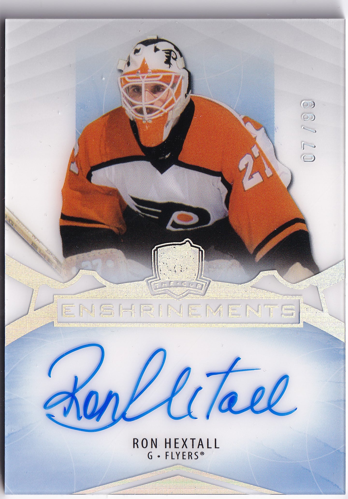 Ron Hextall 2020–21 The Cup Enshrinements Autograph #E-RH /99