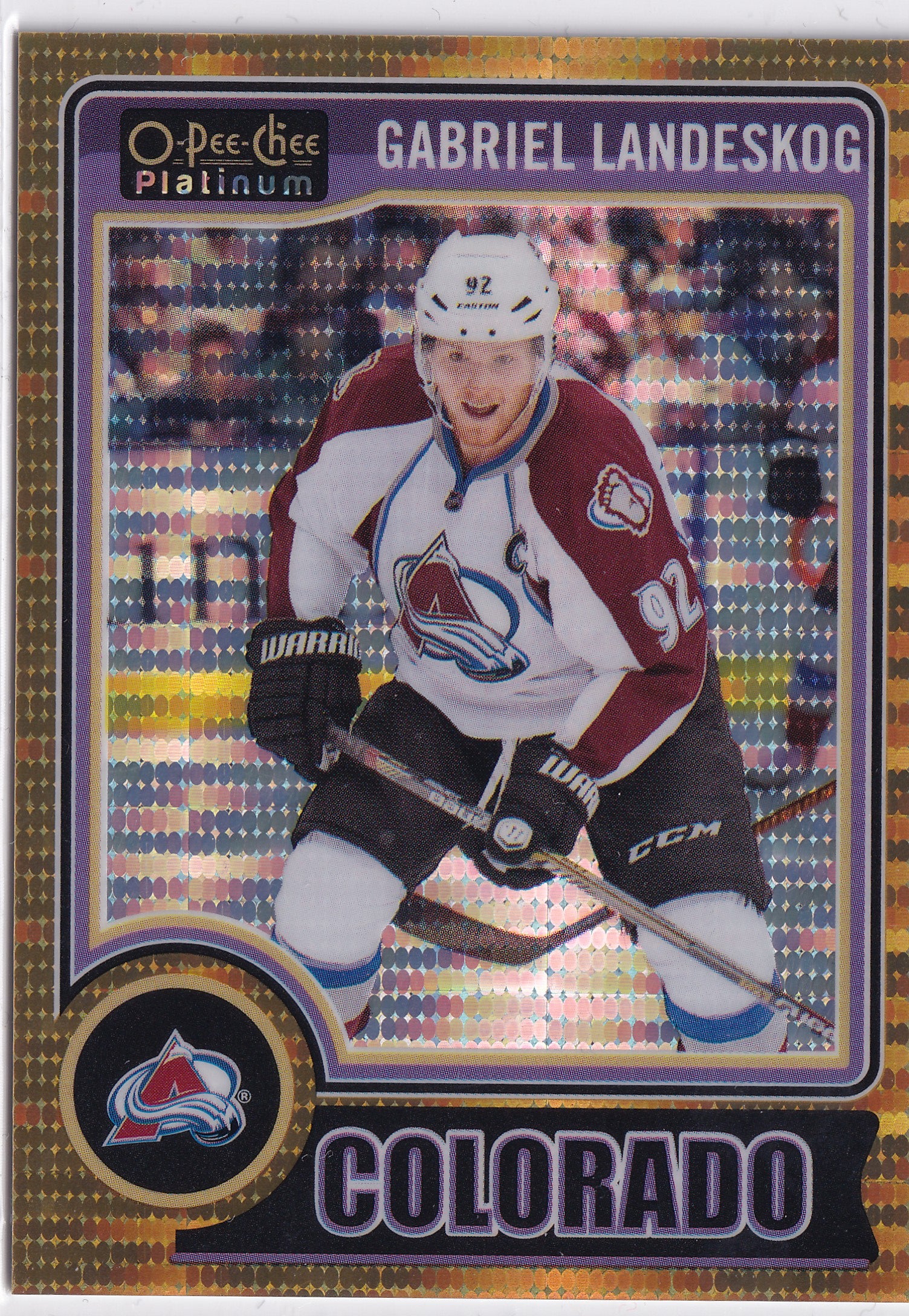 Gabriel Landeskog 2014–15 O-Pee-Chee Platinum Seismic Gold /50 #120