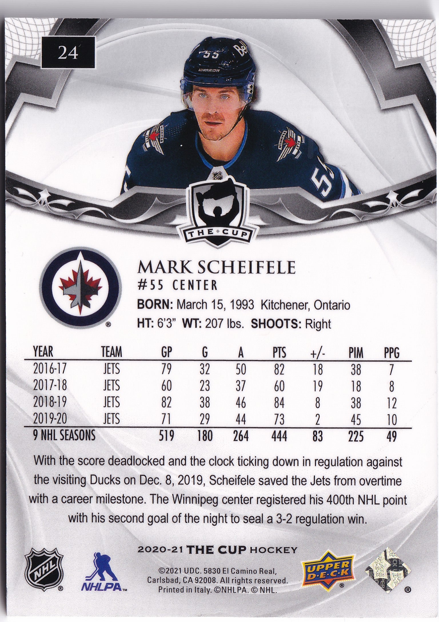 Mark Scheifele 2020–21 The Cup /249 #24 – 170/249