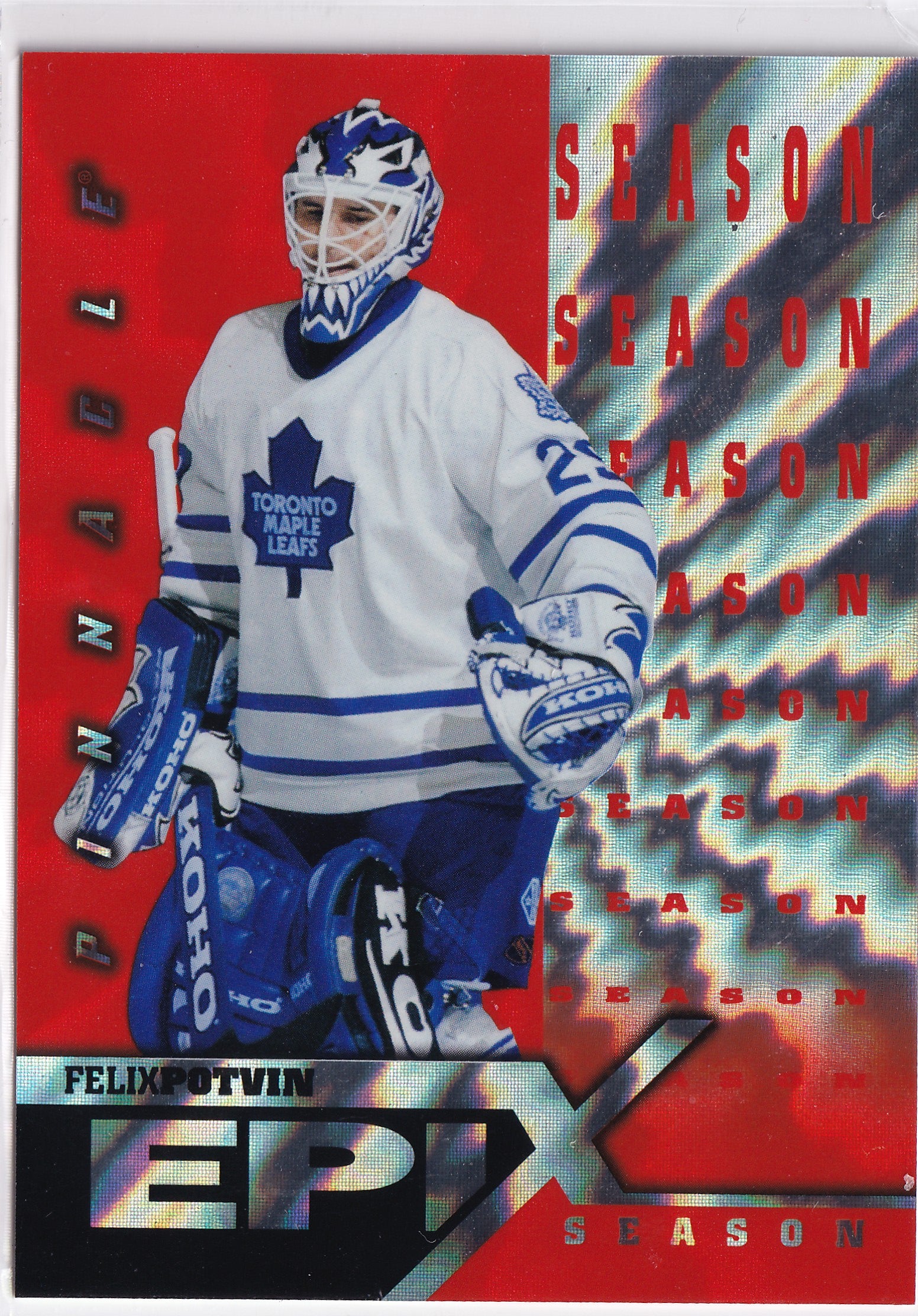 Felix Potvin 1997–98 Pinnacle Epix Orange Season #E11 – Toronto Maple Leafs