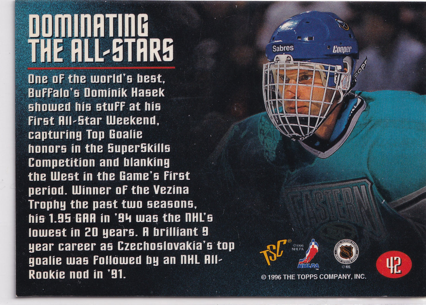 Dominik Hašek 1996-97 Topps Members Only #42