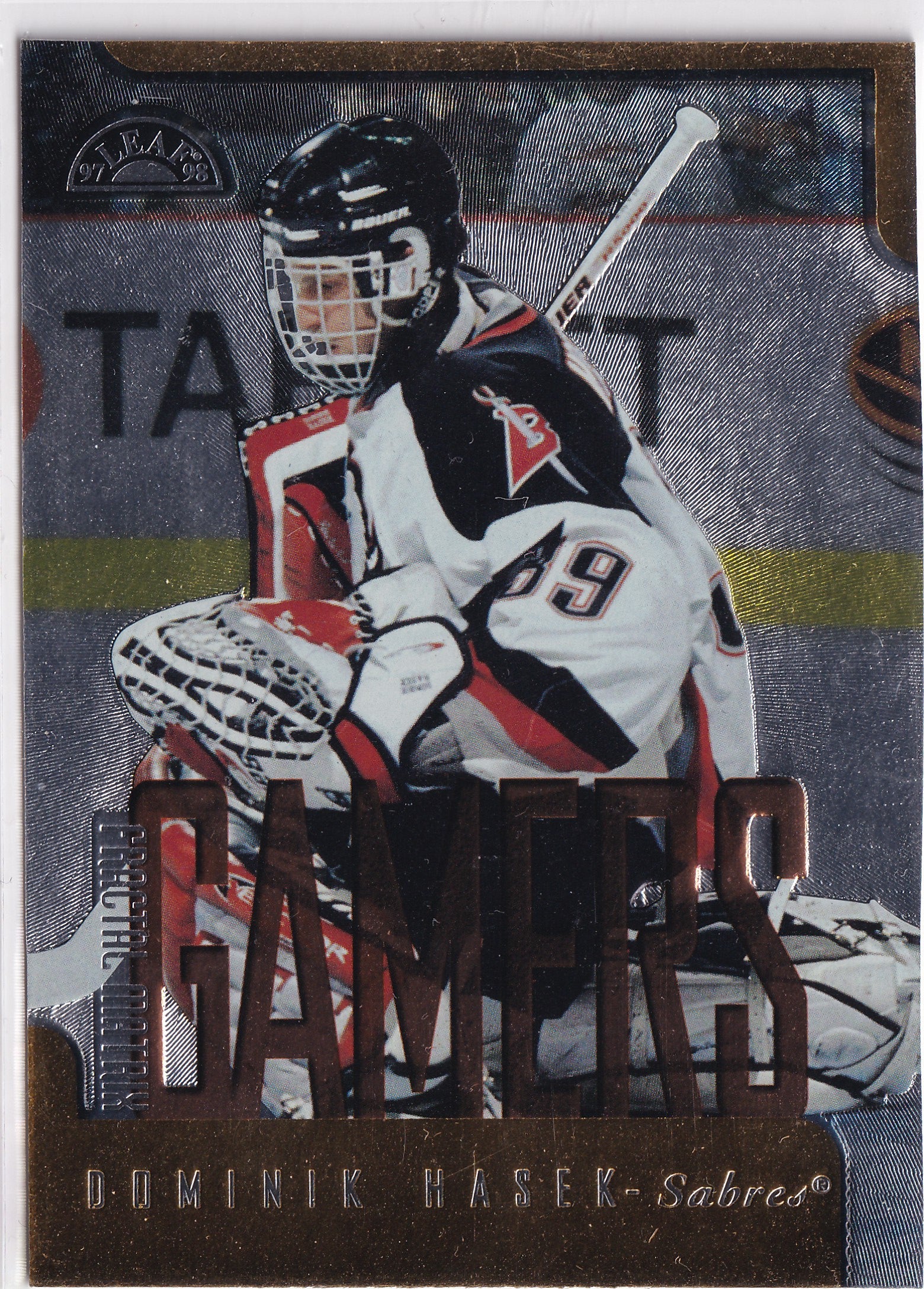 Dominik Hašek 1997-98 Donruss Canadian Ice Electronic Maturity Gamers #19