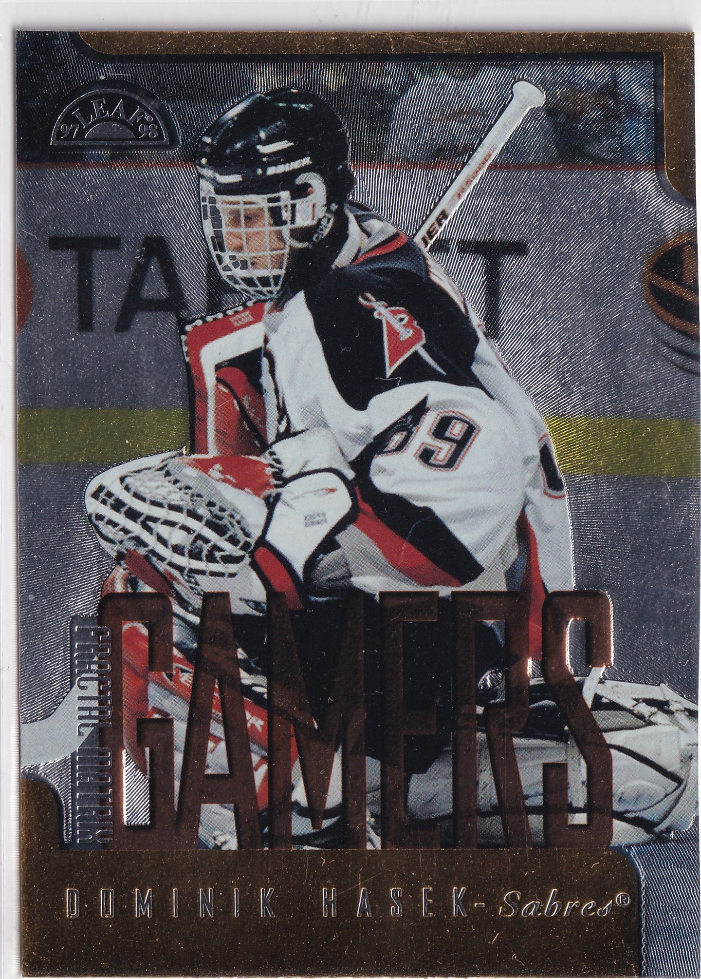 Dominik Hašek 1997-98 Donruss Canadian Ice Electronic Maturity Gamers #19