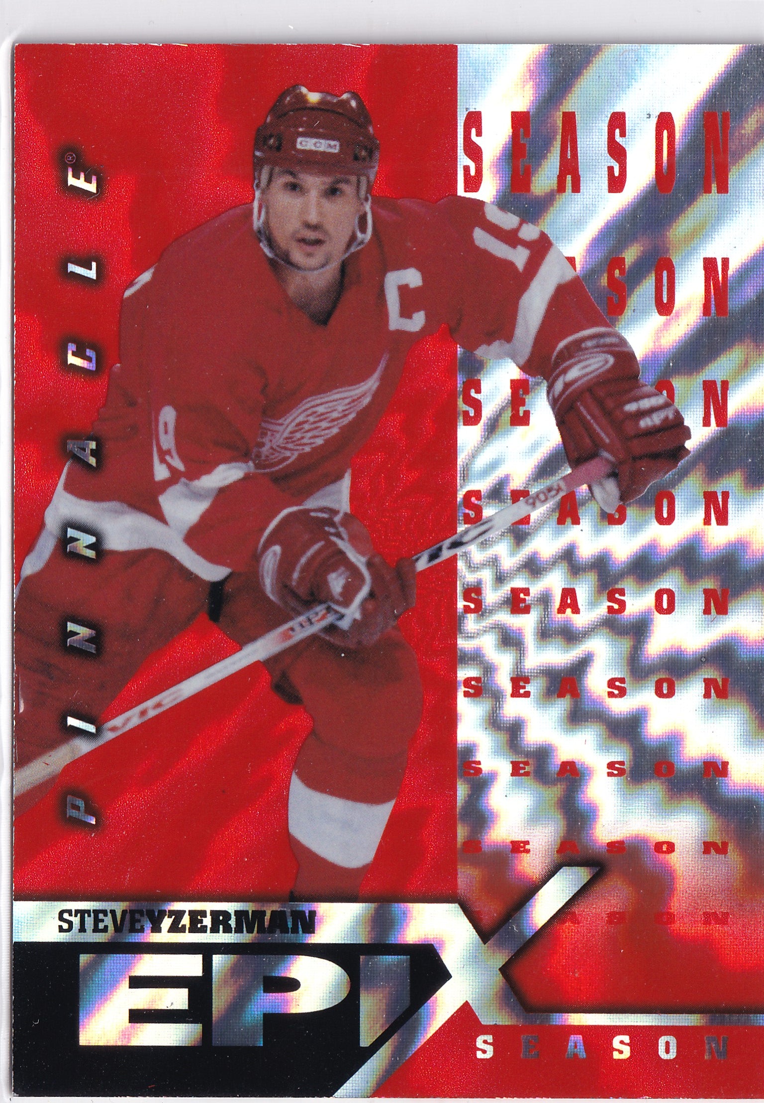 Steve Yzerman 1997–98 Pinnacle Epix Orange Season #E9 – Detroit Red Wings