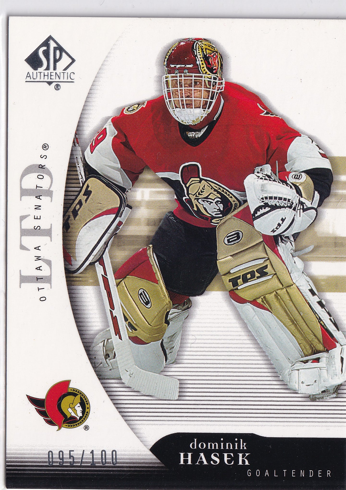 Dominik Hašek 2005–06 SP Authentic Limited /100 #67 – Ottawa Senators – 095/100