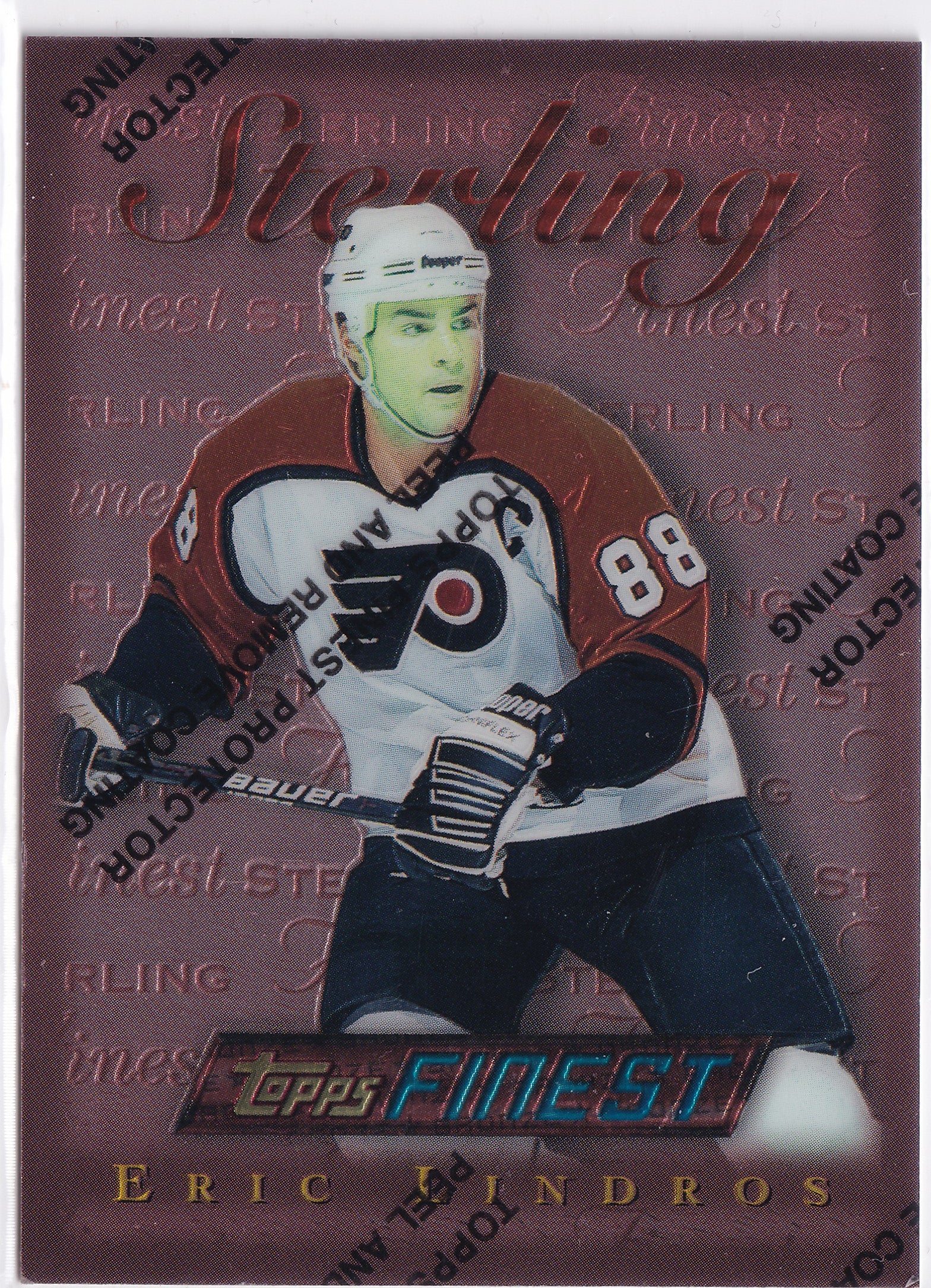 Eric Lindros 1995-96 Topps Finest Sterling #1 – Philadelphia Flyers