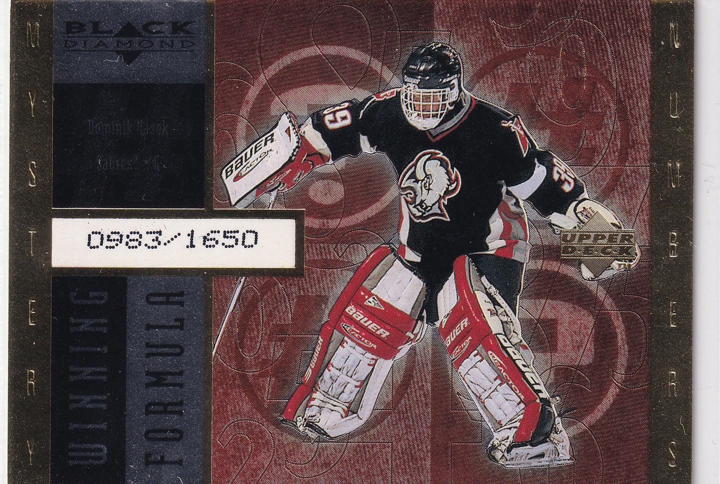 Dominik Hašek 1998-99 Black Diamond Winning Formula #WF4